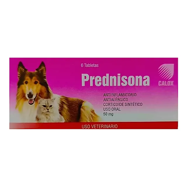 Calox Prednisona 50mg 6tab Antialérgico Perros Y Gatos
