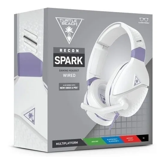 Turtle Beach Recon Spark Branco Com Fio Multiplataforma