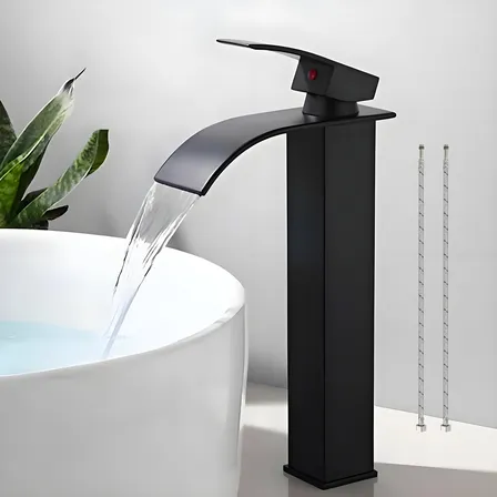 Grifo Mezclador Baño Llave Monomando Para Lavabo De Baño Alargado Weluvfit® Fregadero Mezcladora Inoxidable Color Negro Válvulas Cerámicas De Alta Calidaddurabilidad Y Belleza Mate