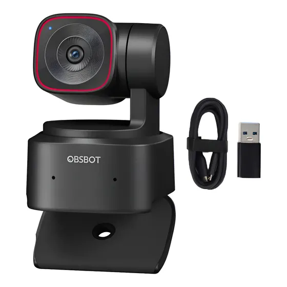 Obsbot Tiny 2 Lite 4k Pc Webcam 30fps Ptz Câmera Ai Tracking