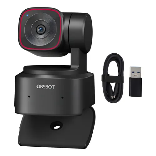 OBSBOT Tiny 2 Lite 4K Webcam para PC Câmera de Streaming PTZ com