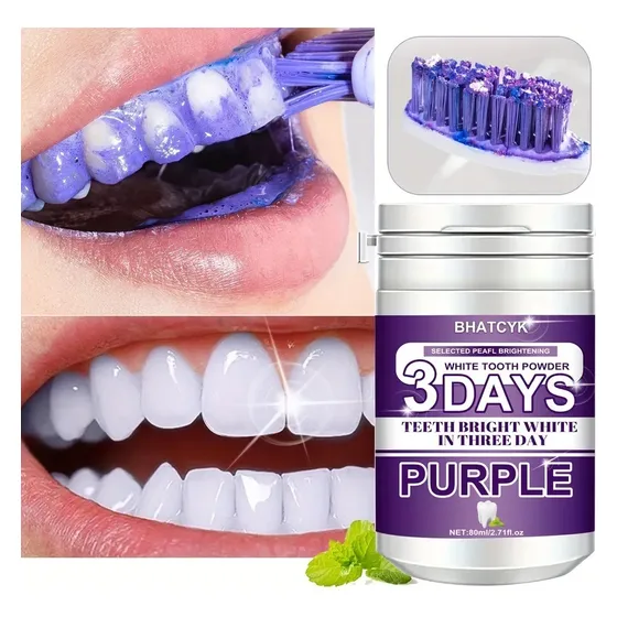 Polvo Blanqueador Dental 3 Días Limpieza Profunda 80g
