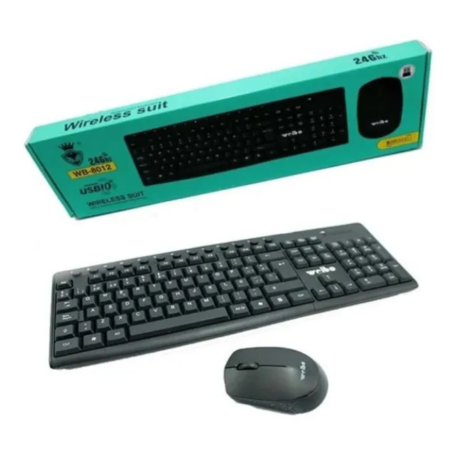 Combo Teclado + Mouse Inalámbrico Receptor Usb Weibo 8012