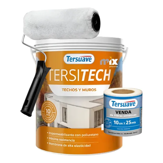Combo Membrana Liquida Tersitech 20kg Con Venda Y Rodillo