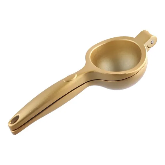 Exprimidor Limon Metal Dorado Resistente Manual Aleacion