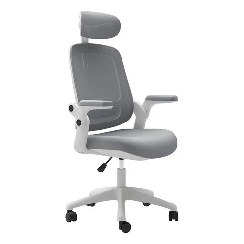 Cadeira De Escritório Astra Ergonômica Elements Cinza Branco