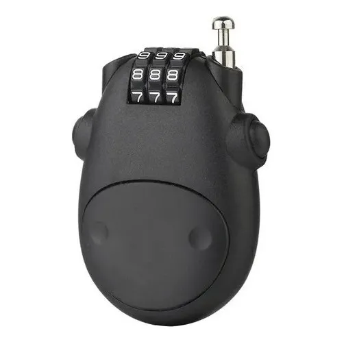Cadeado Retrátil Fechadura Com Senha Para Capacete De Moto