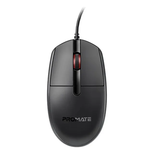 Mouse Usb Para Pc O Laptop Cableado Promate Cm-1200 Diginet Color Negro