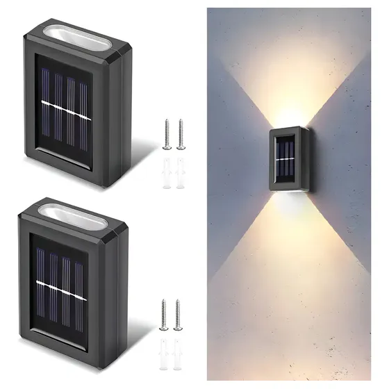 Foco Lámpara Aplique Solar Led Decoración Fotocélula Calida | Cuotas sin interés