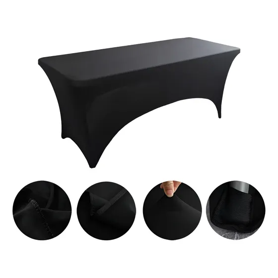 Funda Mantel Spandex Hota Negro 180x75cm Rectangular Hipoalergénico | Cuotas sin interés