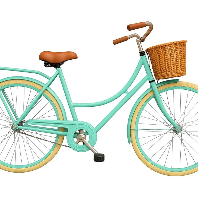 Bicicleta Retro Dama Rodado 28 Paseo Vintage Verde Menta L