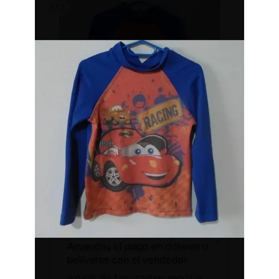 Franelas Camisas Playera Para Niños Rayo Macqueen Cars