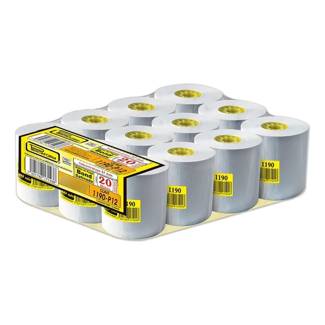Rollo Para Sumadora Printaform 1190 57mmx20 Mts C/48 Pzas