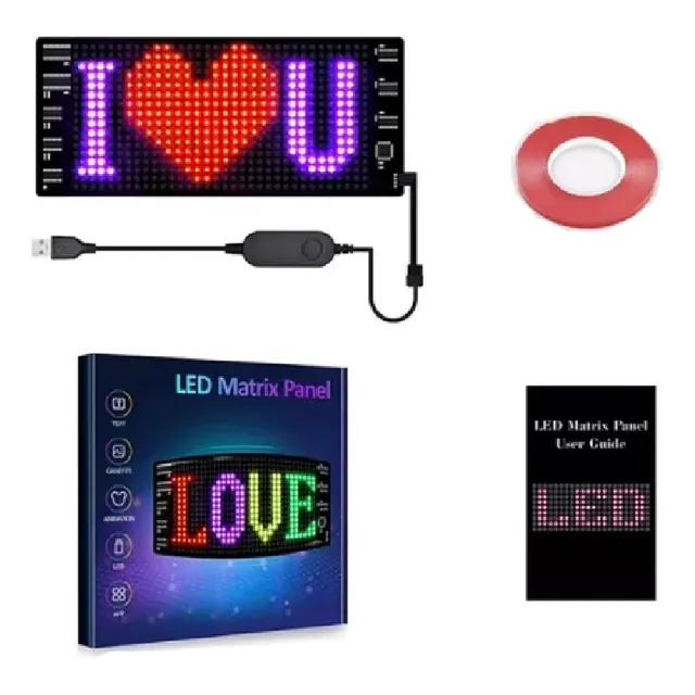 Letrero De Animación De Texto Personalizado Bluetooth De Rgb