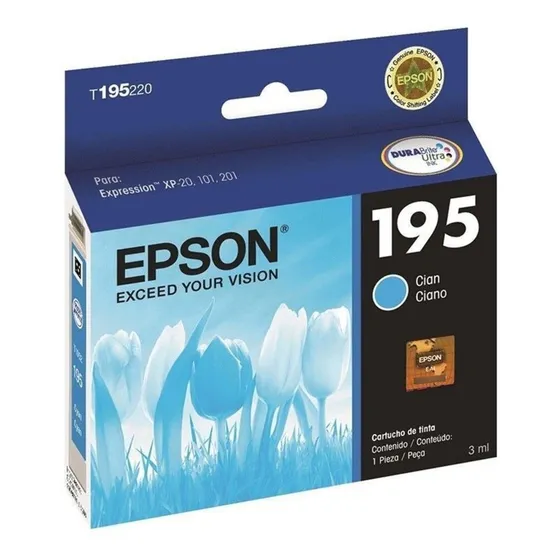 Epson T195220 Cyan Xp-101 Xp-201 Xp-211 3 Ml