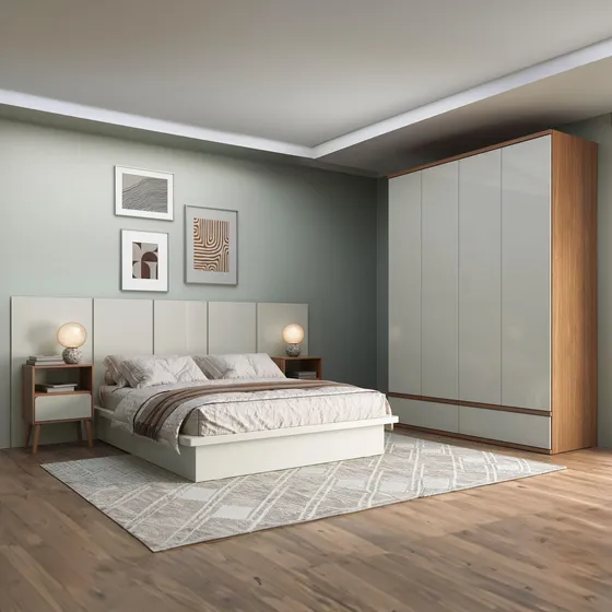 Guarda-roupa 180 Cm Com 4 Portas Quarto