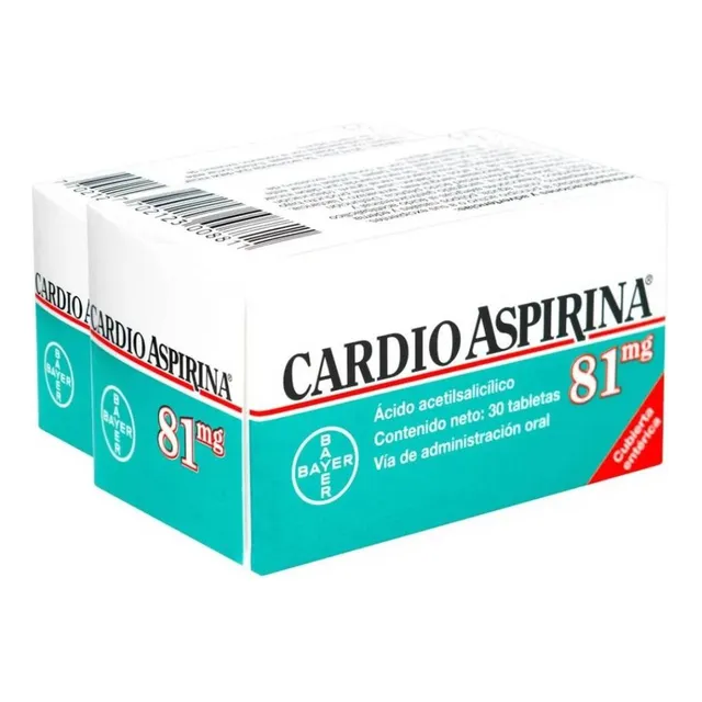 Aspirina 81 Mg Bayer 60 Tabletas Salud Cardiovascular