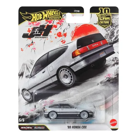 Auto Juguete Honda 1988 Crx Japan Historics 5 Gris Oscuro Hot Wheels