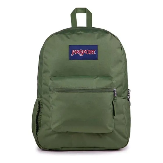 Mochila Escolar Jansport Cross Town Unisex Urbana Color Cargo Green Diseño De La Tela Liso