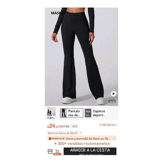 Shein Pantalón Leggins Casual Grueso