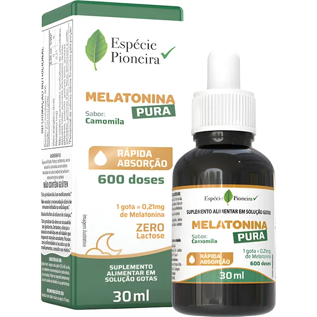 Melatonina Pura - Liquida - Camomila - 600 Doses