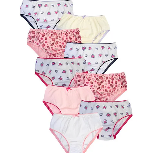 10 Calcinha Infantil Algodão Tradicional Menina Atacado