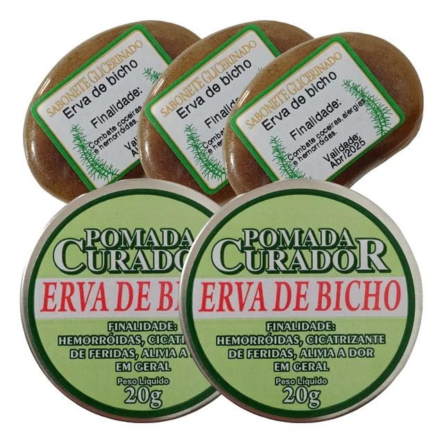 Kit Extra Forte Pomada E Sabonete Erva De Bicho