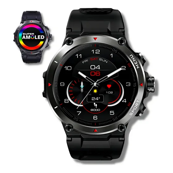 Relógio Gps Zeblaze Stratos 2 Strava 4 Satélites Cor da caixa Black Meteore