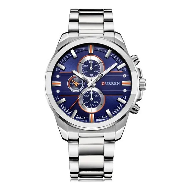 Reloj Original De Hombre Curren 8274 Cronógrafo Correa Acero