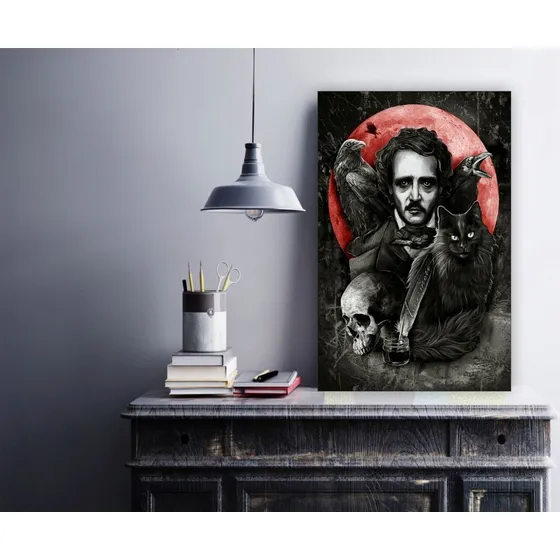 Cuadros Góticos 27x42 Edgar A. Poe Decoración Arte 