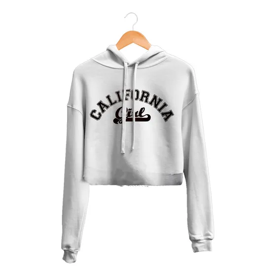 Hoodie Crop Top California Girl