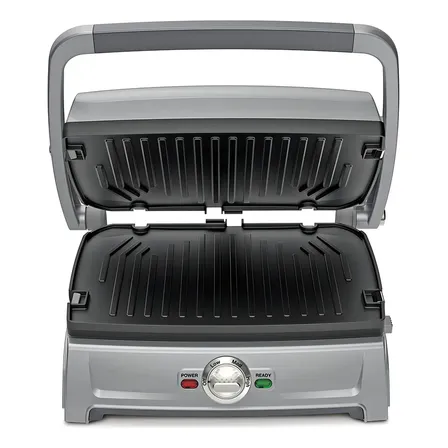 Grill Compacto Inox 5 Em 1 Cuisinart - Gr-102br Prata Cinza 127v