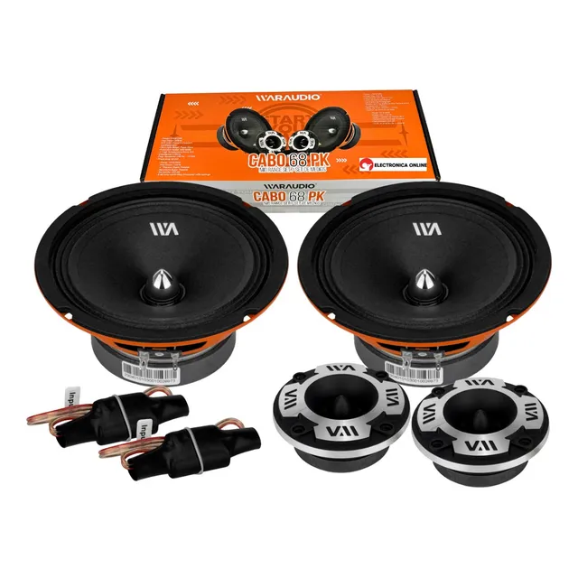 Set De Medios Con Tweeter Open Show 6.5 War Audio 200w