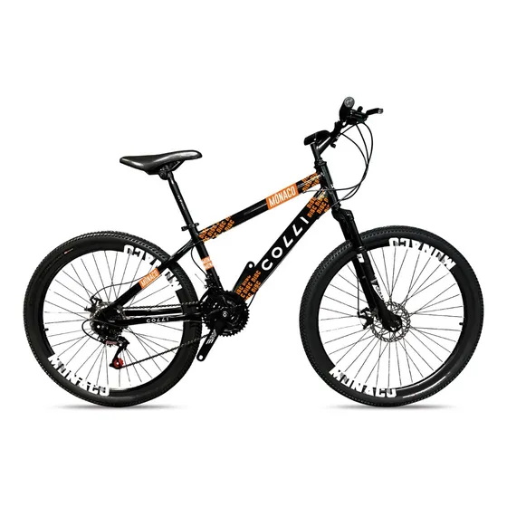 Bicicleta Colli Mônaco Aro 26 Disco 21 V Rapid Fire Cor Preto Fosco Tamanho do quadro 13,5