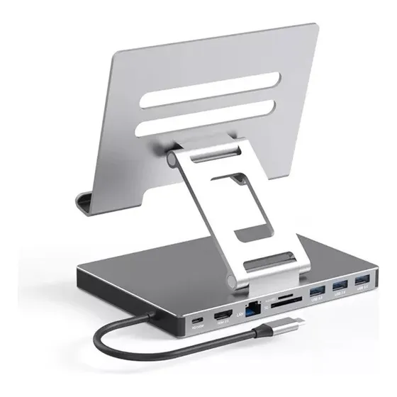 9 Em 1 Hub Usb C Docking Station Hdmi 4k Suporte Para iPad
