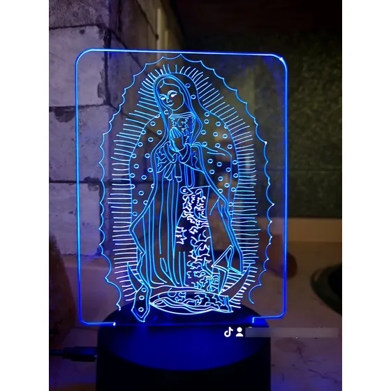 Lámparas 3d Pantalla Colorida Estructura Negra Con 16 Colore
