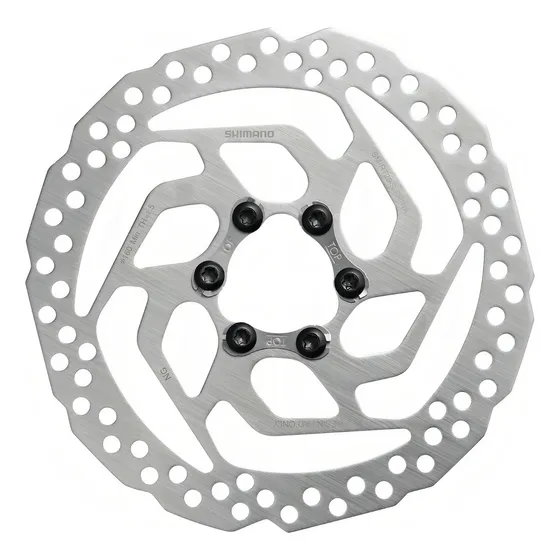 Rotor Discos De Freno Shimano Rt26 160mm 6 Tornillos Color Plateado