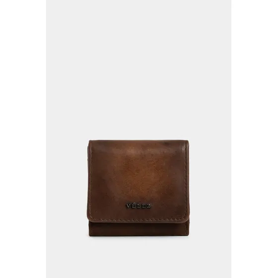 Vélez Monedero Rústico De Cuero Para Hombre Con Pasador Miel