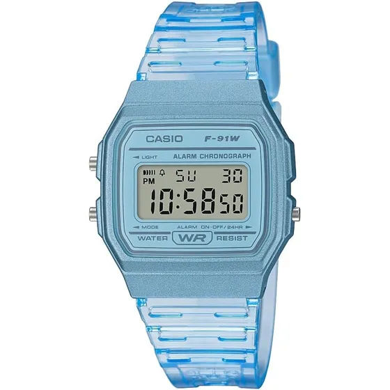 Reloj Casio F91w Resistente Al Agua Con Cronómetro De 1/100