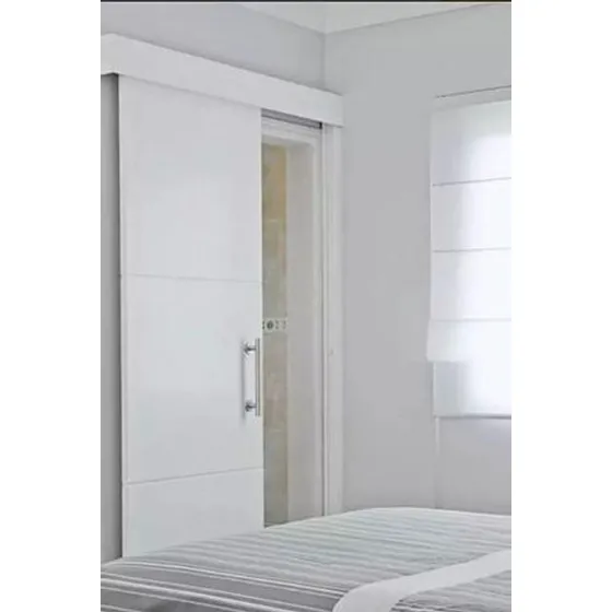 Kit Para Porta Correr Embutir Até 90cm Trilho Inteiro 1,8m 