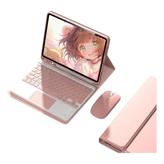 Capa Tablet +teclado Touch+ Mouse Para iPad 9ª/8ª A2270a2602
