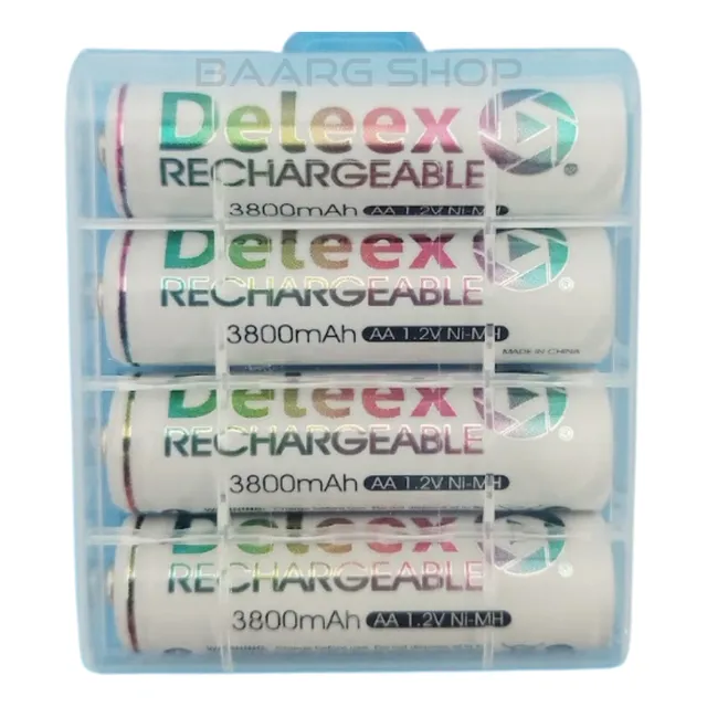 Pilas Aa Deleex 3800mah 1.2v Nimh 4 Unidades Blancas