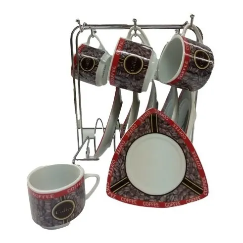 Juego De Tazas Para Café Con Exhibidor