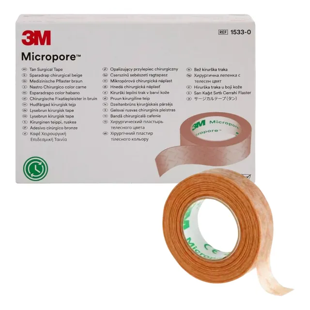 Cinta Micropore Color Piel 3m 1.25 Cm X 9.1 M 1533-0 Unidad