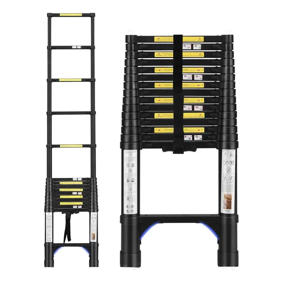 Escalera Telescópica, Escalera Plegable De Aluminio Portátil