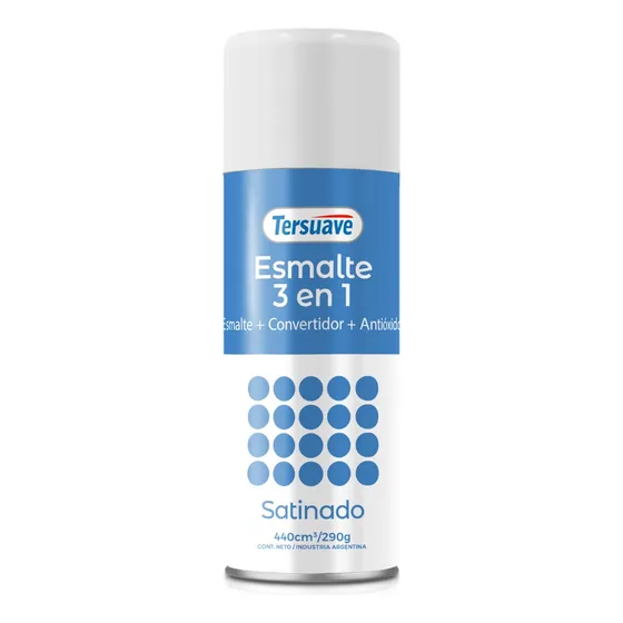 Esmalte Tersuave Aerosol Multipropósito Convertidor Antióxido Satinado x 440 cc / Color Blanco