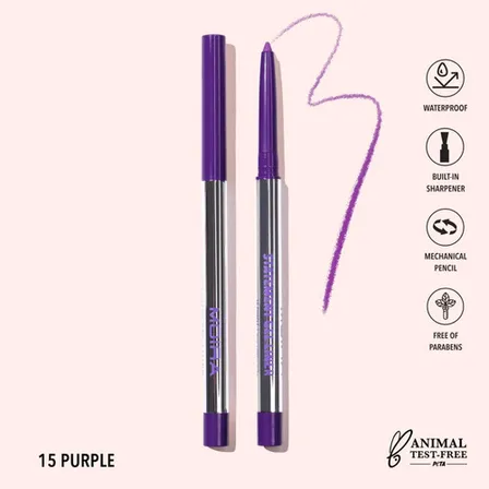 Delineador De Gel Llamativo Moira Contra Agua Color Violeta