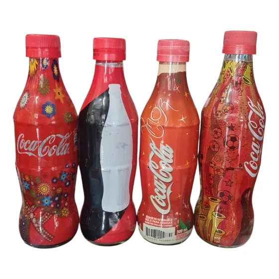 Coleccion De 4 Botellas De Coca Cola  Con Liquido