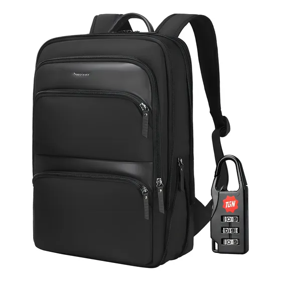 Mochila Hombre Tigernu T-b9121 Laptop Antirrobo Viaje Color Negro Diseño de la tela Negro