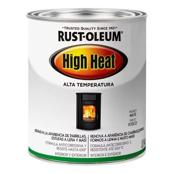 Esmalte Alta Temperatura Negro M Rust Oleum X1 Don Luis Mdp